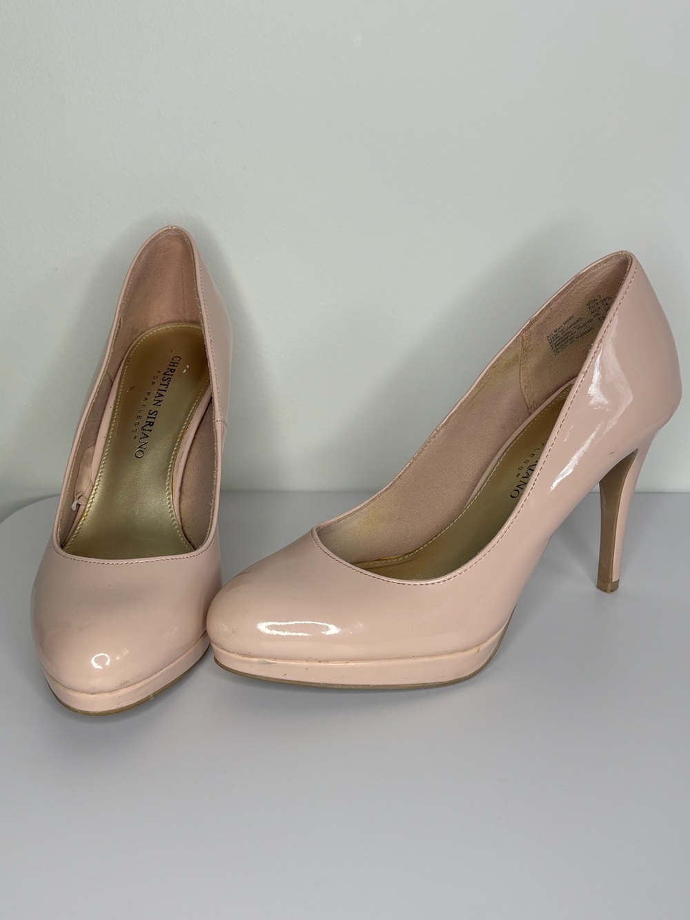 Christian Siriano Blush Patent Leather Platform Pumps